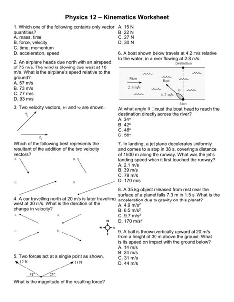 Physics Unit Quiz