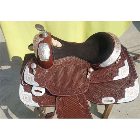 Western Show Saddle Santa Cruz Model 1334 Dark Brown