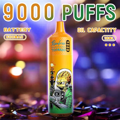 2023 Original Runfree Tornado 9000 Puffs 48 Classical Flavors Big Puffs