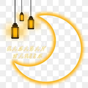 Ramadan Month Vector Hd Images Lanterns And Golden Moon In The Month