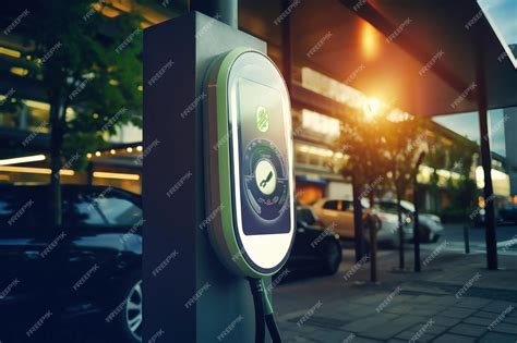 Premium AI Image | Fast charging stations for electric vehicles in a ...