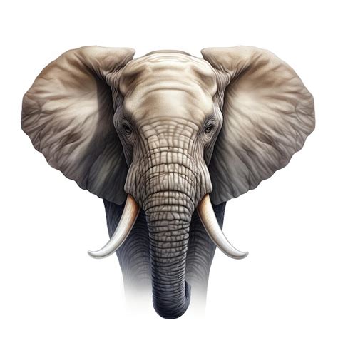 elephant head front