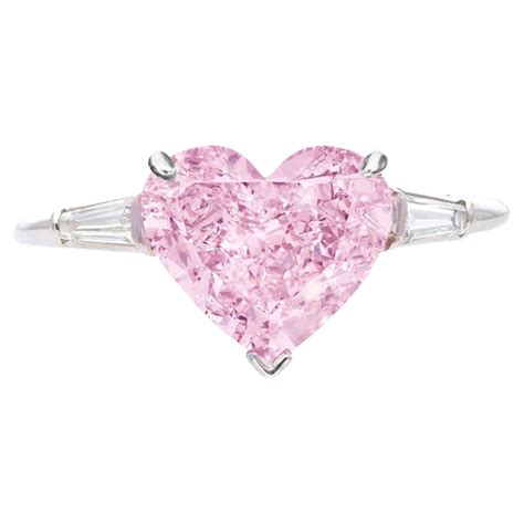 Flawless Gia Certified Carats Fancy Intense Pink Heart Shape