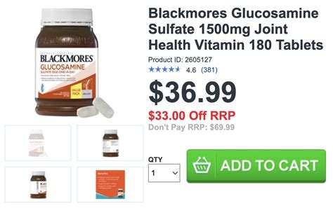 Blackmores Glucosamine Sulfate Mg One A Day Vi N