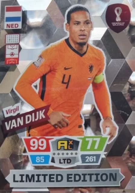 PANINI FIFA WORLD CUP QATAR 2022 Limited Edition Virgil Van Dijk