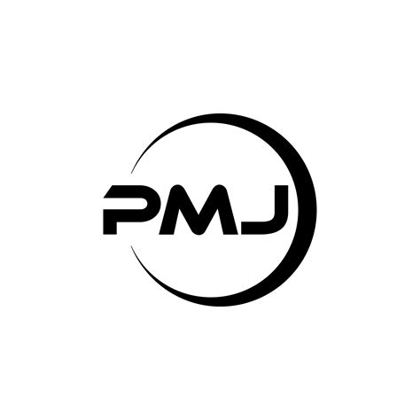 PMJ letter logo design in illustration. Vector logo, calligraphy ...