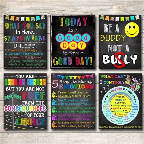 School Counselor Posters - Set of 6 | TidyLady Printables | Reviews on ...