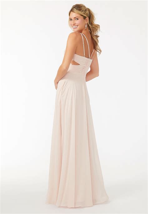 Morilee Bridesmaids Dress 21702 Wrapped Cutout Chiffon Bridesmaid Dress