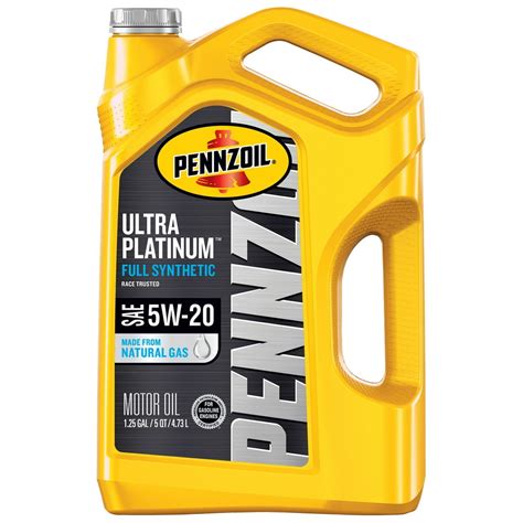 Pennzoil Ultra Platinum 5w 20 Full Synthetic Motor Oil 5 Quart