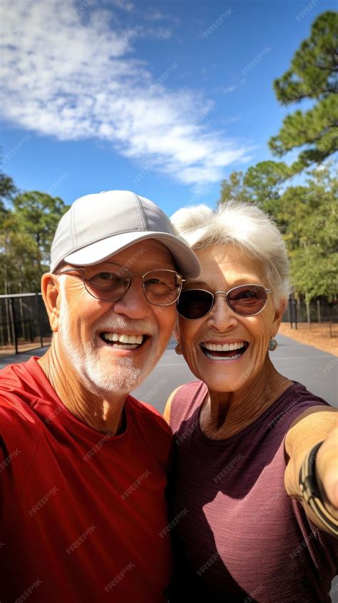 Premium Ai Image Mature Couple Enjoying A Game Of Pickleball Outdoors