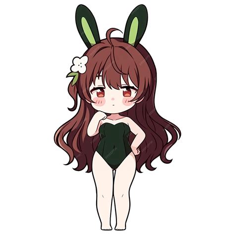 Sexy Bunny Girl En Traje De Baño Verde Oscuro Archivo Psd Premium