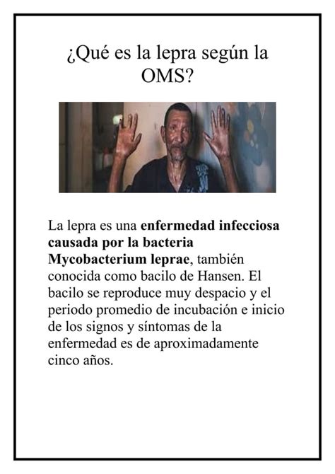 Qué es la lepra según la OMS docxOOOOOOO PDF