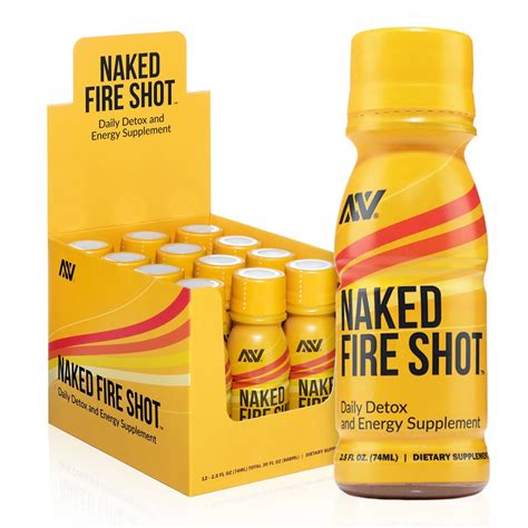 Naked Fire Shot Natural Energy Shots With Ginger Ginseng And Ashwagandha Detox And Energy