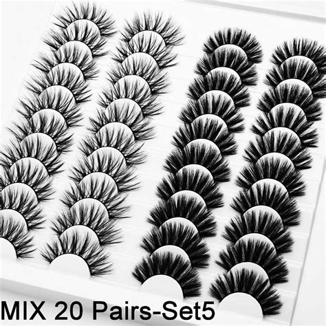 Buy Style Pairs Multipack Natural False Eyelashes Soft Cross Mink