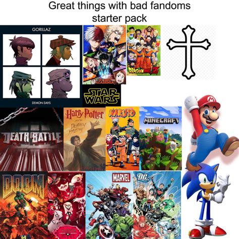 Great Things With Terrible Fandoms Starter Pack Gag