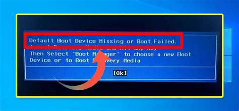 How To Fix If Default Boot Device Missing Or Boot Failed Techdim