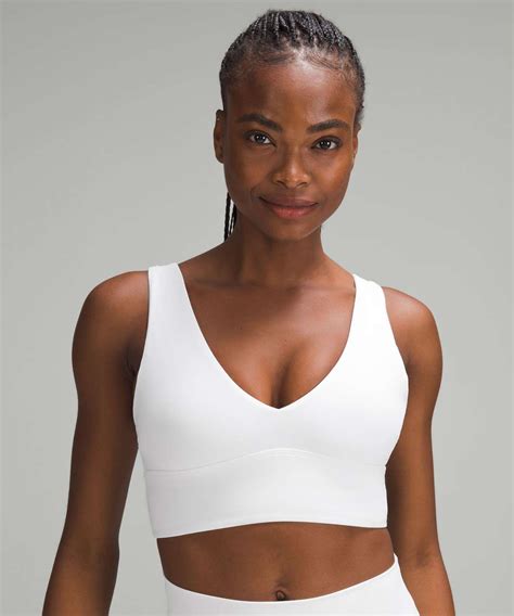 Lululemon Align V Neck Bra Light Support C D Cup White Lulu Fanatics