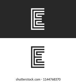 Capital Letter E Logo Monogram Identity Stock Vector (Royalty Free ...