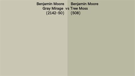 Benjamin Moore Gray Mirage Vs Tree Moss Side By Side Comparison