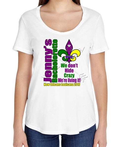 Bachelorette Party Shirts Mardi Gras New Orleans Nola Personalized