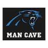 FANMATS Carolina Panthers Black Man Cave 3 Ft X 4 Ft Area Rug 14276