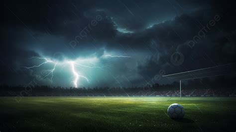 Football Stadium Night Lightning Rainy Photography Advertising ...