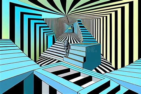 A Mind Bending Optical Illusions A Generative Ai Masterpiece Stock