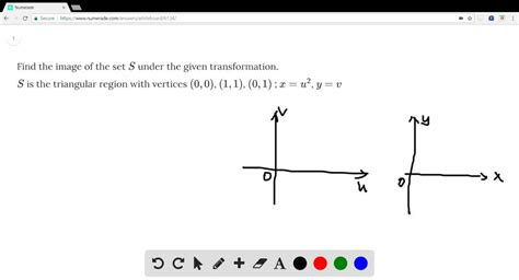 Find The Image Of The Set S Under The Given Transformation S Is The