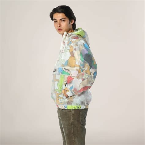 Members Only Mens Translucent Nickelodeon Collab Popover Jacket Ruumur