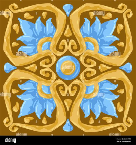 Ceramic tile pattern with flowers Stock Vector Image & Art - Alamy