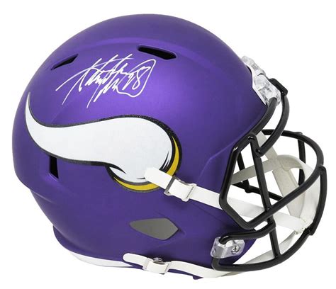 Adrian Peterson Signed Vikings Full Size Speed Helmet Schwartz