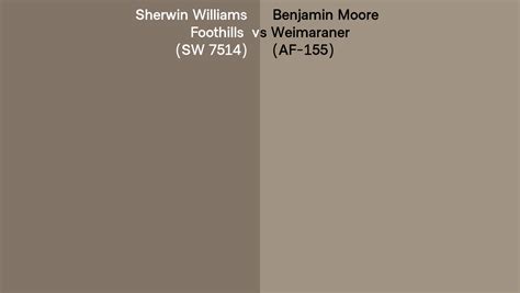 Sherwin Williams Foothills Sw 7514 Vs Benjamin Moore Weimaraner Af