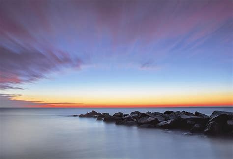 Plum Island Seascape Before Sunrise Newburyport Massachusetts Photograph By Jim Fenton