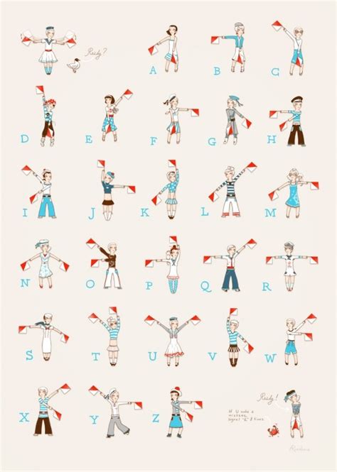 Cute Semaphore Alphabet And Cie Pinterest