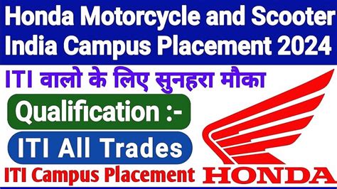 Honda Motorcycle And Scooter Campus Placement Honda Company Job