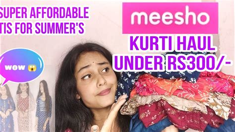 Omg 😳 Under 300 Trendy Meesho Kurti Set Haul Summers Special Kurti