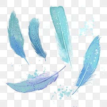 Light Blue Elegant Feathers Exquisite Border Background Light Blue