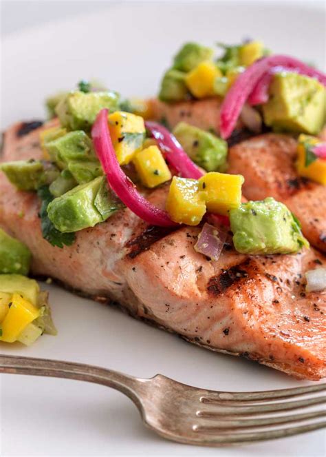 Grilled Salmon With Avocado Salsa Kevin Is Cooking