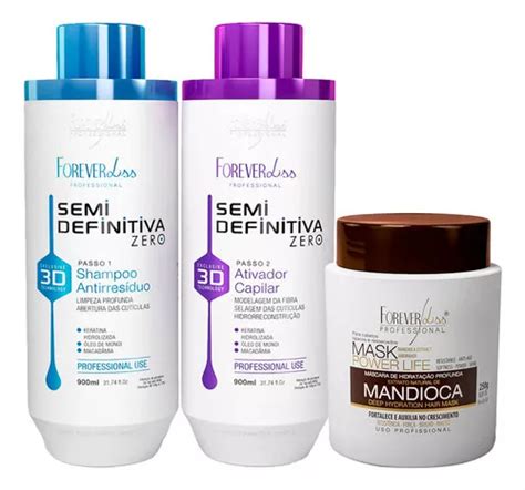 Kit Forever Liss Escova D Zero M Scara Mandioca G Parcelamento