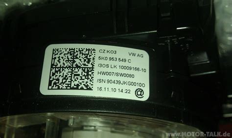 VW Lenksäulensteuergerät 5K0953549C 5K0 953 549 C GRA MFA+ Golf 6 VI ...