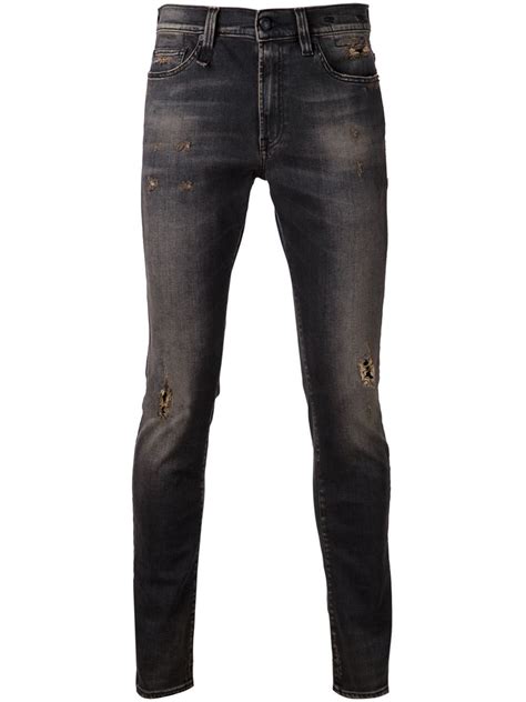 R13 Faded Jeans in Black for Men | Lyst