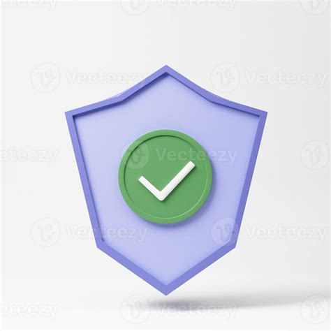 Shield Check Mark Icon 3d Rendering Illustration Security Guaranteed Icon 20466364 Stock