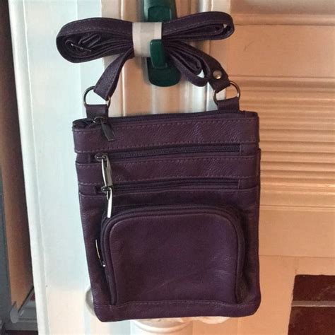 Maze Bags Maze Leather Purple Crossbody Bag Nwt Poshmark