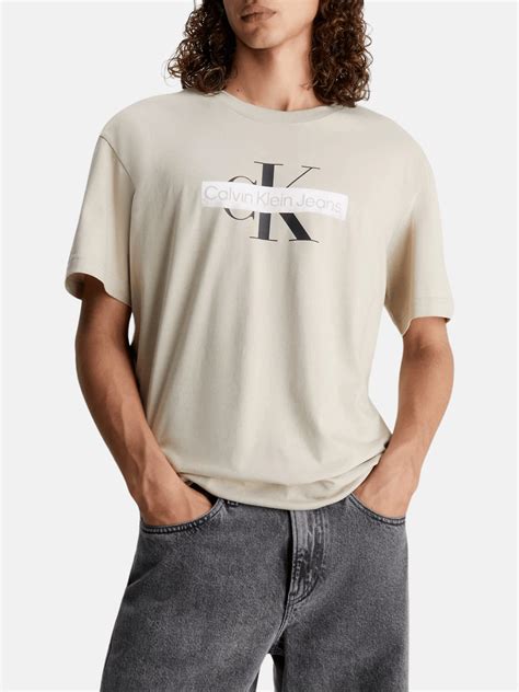 Calvin Klein Jeans Monologo Stencil Tee T Shirt Uomo Nencini Sport