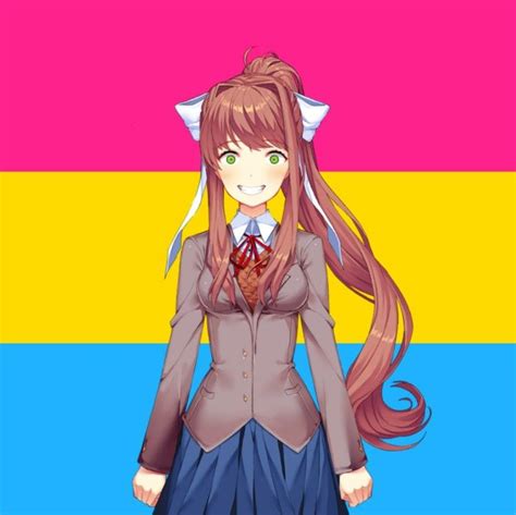 Ddlc ~ Doki Doki Literature Club ~ Monika ~ Monika Ddlc ~ddlc Pan Icon ~ Pan Icon ~ Lgbtq