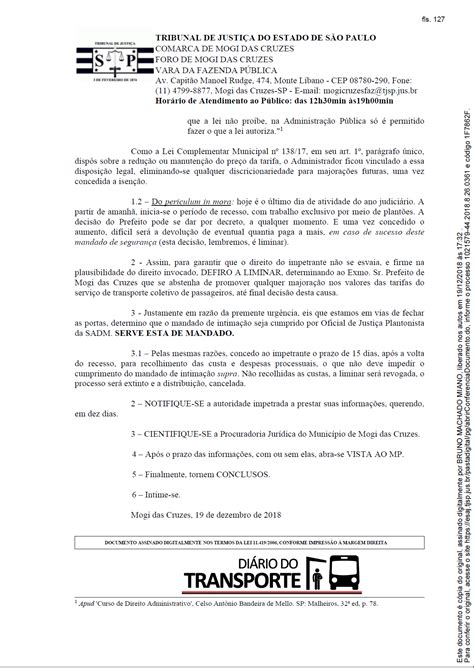 Justiça Concede Liminar Que Impede Reajuste De Tarifa De ônibus Em Mogi