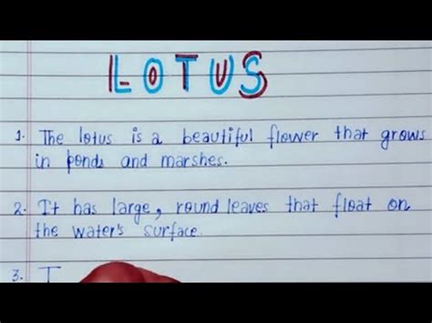 10 Lines On Lotus In English Essay On Lotus In English Essay On Lotus