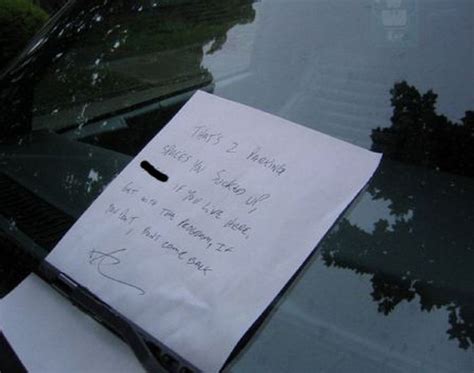 Passive Aggressive Parking Notes 38 Pics