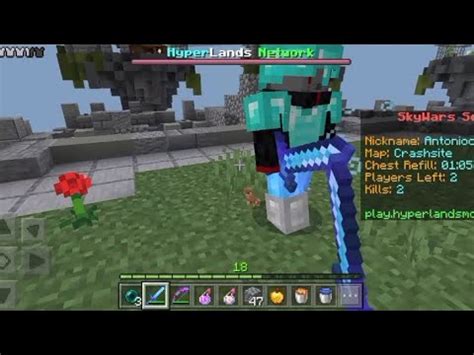 Jugando Skywars En Minecraft Bedrock Telefono Youtube