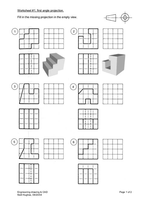 Isometric And Orthographic Drawing Worksheets At